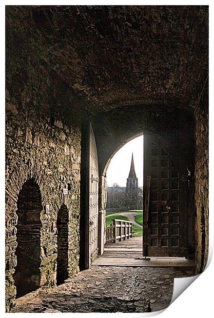 Kidwelly Castle Gatehouse Print by Brian Beckett