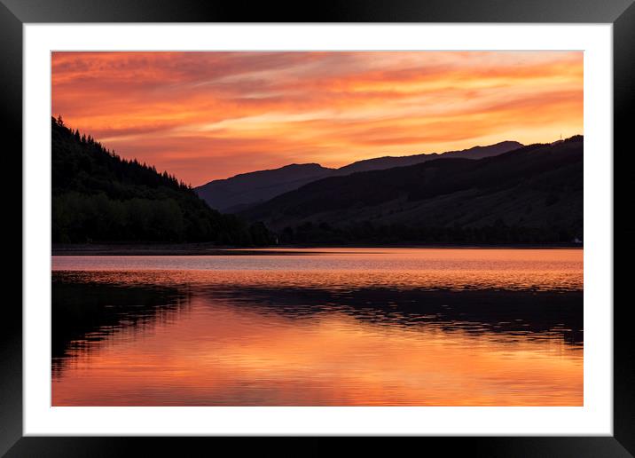Sunrise on Loch Shira, Inveraray. Framed Mounted Print by Rich Fotografi 