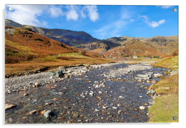 Cumbrian Stream Acrylic by David Hare