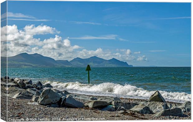 Beach at Dinas Dinlle Gwynedd North Wales  Canvas Print by Nick Jenkins