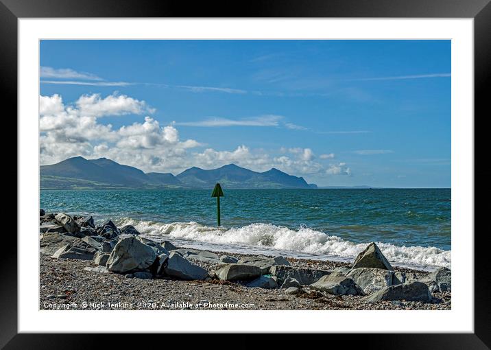 Beach at Dinas Dinlle Gwynedd North Wales  Framed Mounted Print by Nick Jenkins