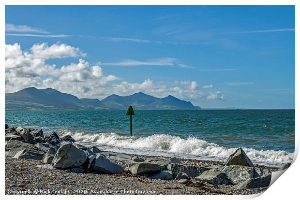 Beach at Dinas Dinlle Gwynedd North Wales  Print by Nick Jenkins