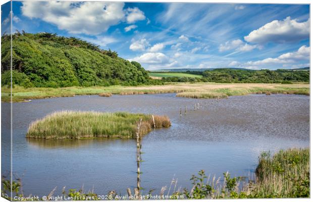 Yarmouth Salt Marshes IOW Canvas Print by Wight Landscapes