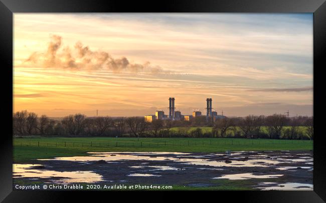 Staythorpe Power Station Framed Print by Chris Drabble