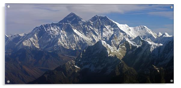 Himalayan Mountain Peaks Acrylic by Jacqi Elmslie