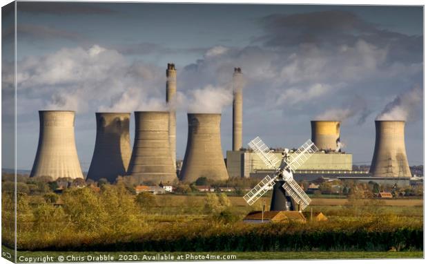 West Burton Power Station  Canvas Print by Chris Drabble