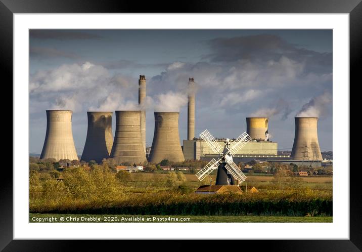 West Burton Power Station  Framed Mounted Print by Chris Drabble