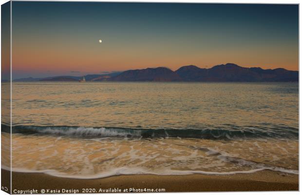 Dusk over Mirabello Bay Canvas Print by Kasia Design