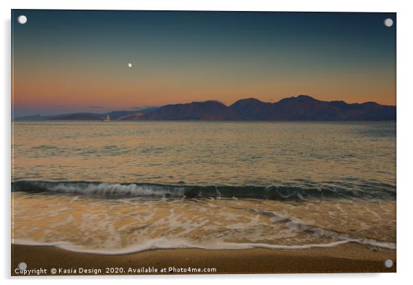 Dusk over Mirabello Bay Acrylic by Kasia Design