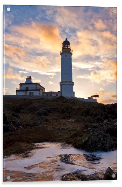 Corsewall Lighthouse Scotland Acrylic by Derek Beattie