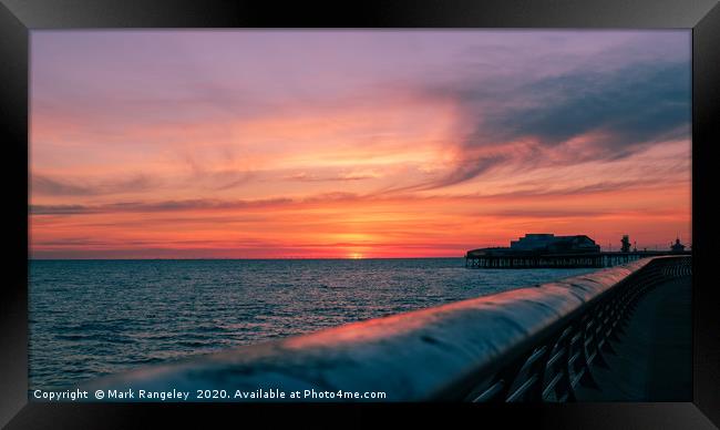 Sunset Blackpool Framed Print by Mark Rangeley