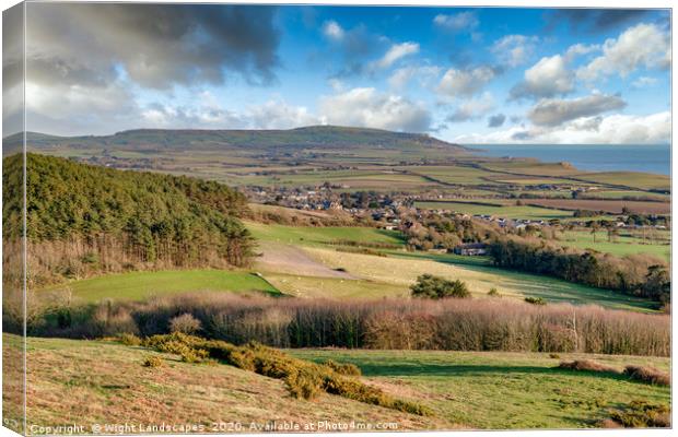 South Wight Landscape viewpoint Canvas Print by Wight Landscapes