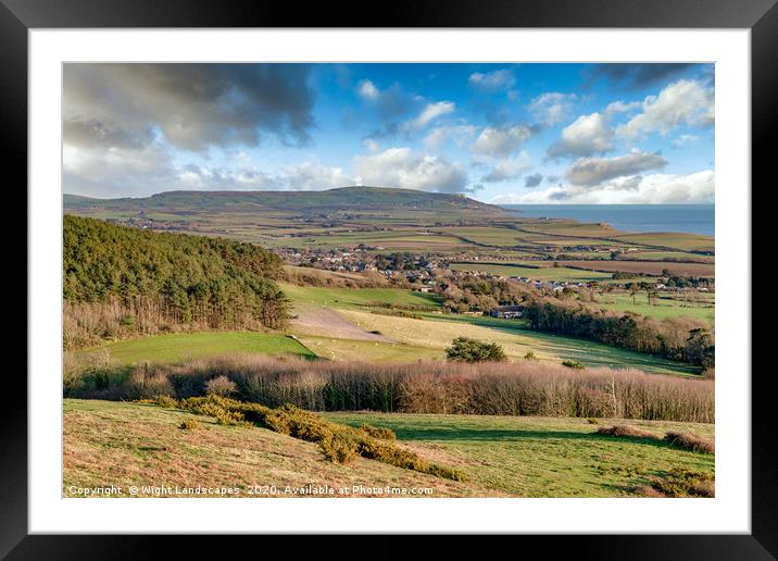 South Wight Landscape viewpoint Framed Mounted Print by Wight Landscapes