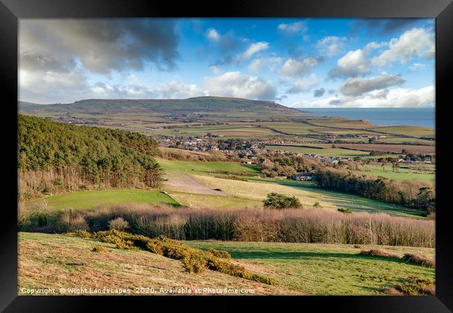 South Wight Landscape viewpoint Framed Print by Wight Landscapes