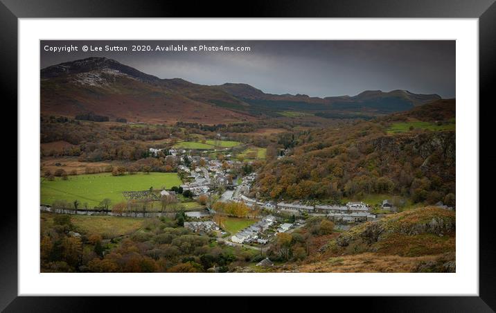 Beddgelert Panorama Framed Mounted Print by Lee Sutton
