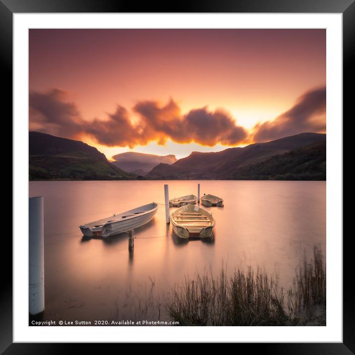 Sunrise Boats Framed Mounted Print by Lee Sutton
