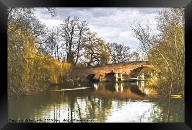 Above Sonning Bridge Framed Print by Ian Lewis