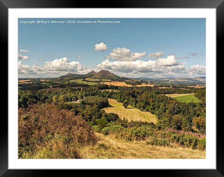 Scotts View to Eildon Hills Framed Mounted Print by Reg K Atkinson