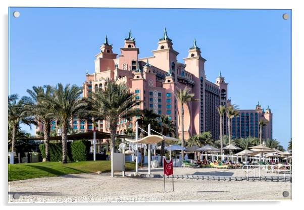 Atlantis Palm Hotel Dubai    Acrylic by David Pyatt