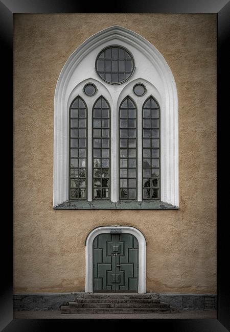 Broby Parish Church Door and Window Framed Print by Antony McAulay
