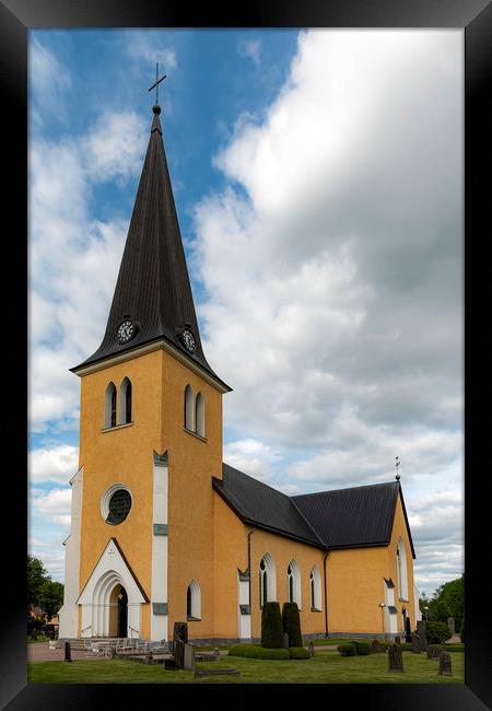 Broby Swedish Parish Church Framed Print by Antony McAulay