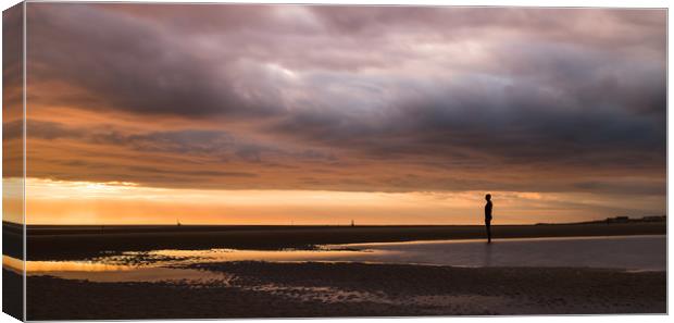 Iron Man under a stormy sky Canvas Print by Jason Wells