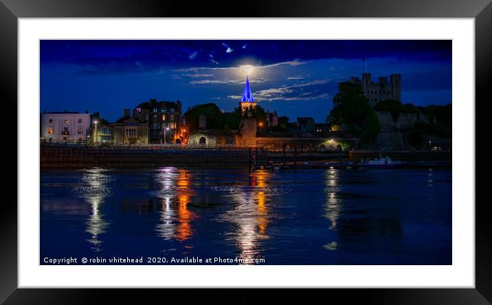 Strawberry Moon 1 of 2 Framed Mounted Print by robin whitehead