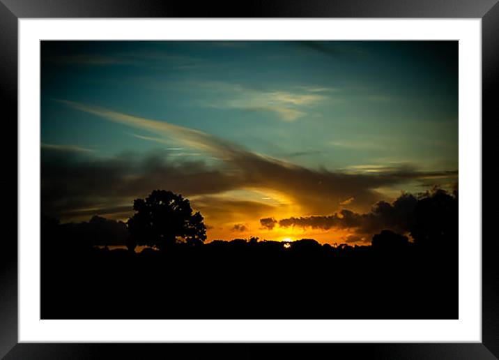sunset over  dereham Framed Mounted Print by Anthony harris