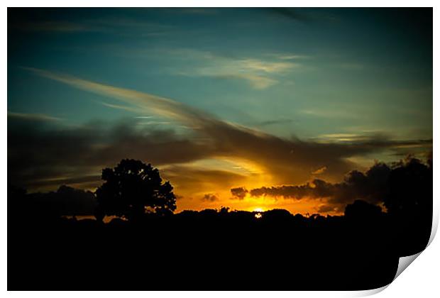 sunset over  dereham Print by Anthony harris