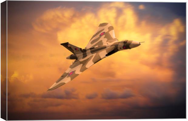 Avro Vulcan Bomber Sunset Canvas Print by J Biggadike
