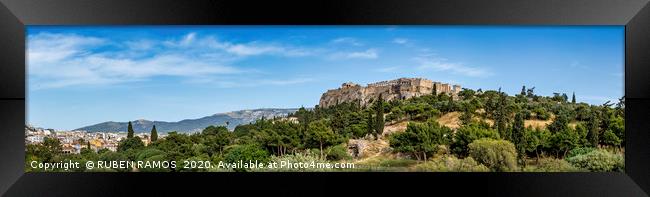 The Themistoclean Ancient Wall of Pnyx, Athens. Framed Print by RUBEN RAMOS