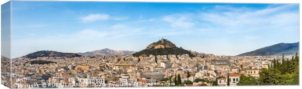 The Lycabettus Hill, Athens, Greece. Canvas Print by RUBEN RAMOS