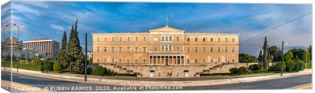 The Greek Parliament buiding, Athens. Canvas Print by RUBEN RAMOS