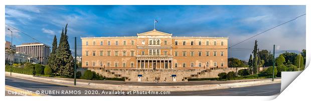 The Greek Parliament buiding, Athens. Print by RUBEN RAMOS