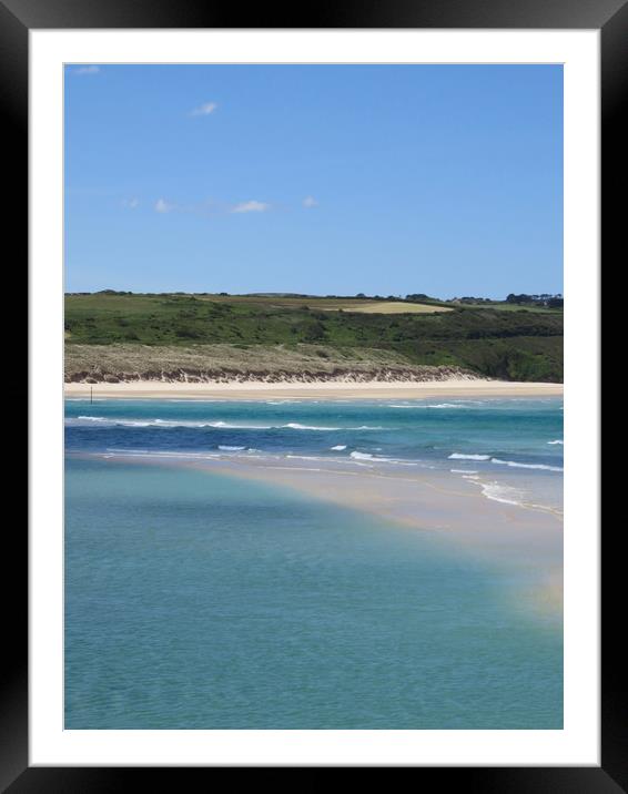 Golden Sands of Hayle Framed Mounted Print by Beryl Curran