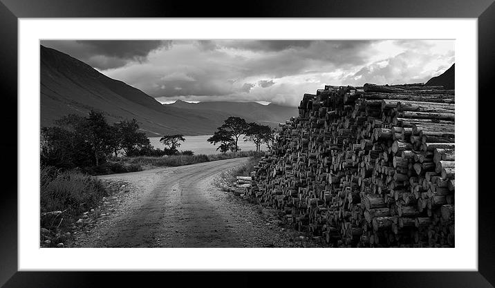 Stacked Logs Framed Mounted Print by Keith Thorburn EFIAP/b
