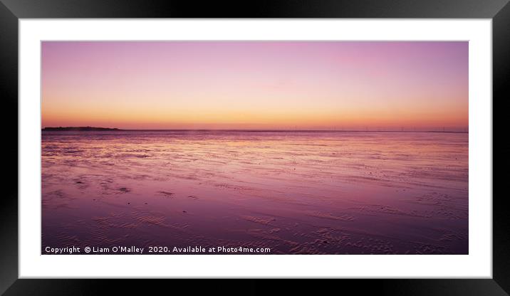 Rainbow Sands Off Hilbre Framed Mounted Print by Liam Neon