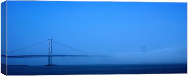Forth Road Bridge Misty Canvas Print by Keith Thorburn EFIAP/b