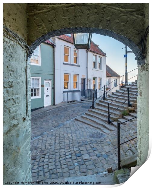 View from alleyway at the base of 199 steps, Whitb Print by Martin Williams