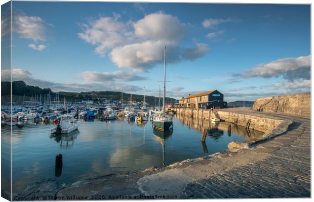 Summer Evening at Lyme Regis Canvas Print by Martin Williams
