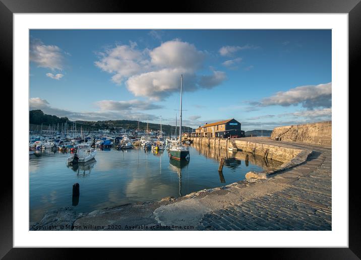 Summer Evening at Lyme Regis Framed Mounted Print by Martin Williams