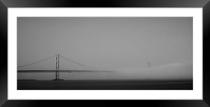 Forth Road Bridge Misty Framed Mounted Print by Keith Thorburn EFIAP/b