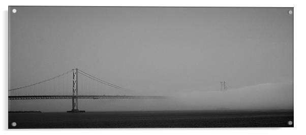 Forth Road Bridge Misty Acrylic by Keith Thorburn EFIAP/b