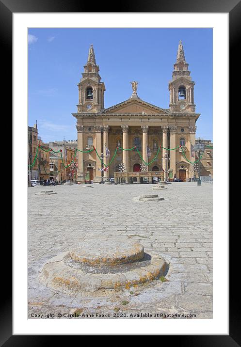 St Publius Church, Floriana, Malta Framed Mounted Print by Carole-Anne Fooks