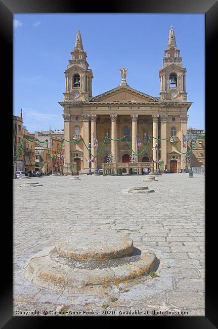 St Publius Church, Floriana, Malta Framed Print by Carole-Anne Fooks