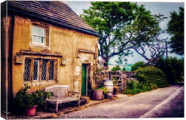 Lane to Midhope Cottage Canvas Print by Alison Chambers
