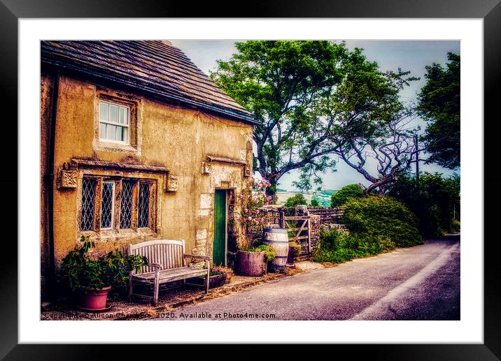 Lane to Midhope Cottage Framed Mounted Print by Alison Chambers