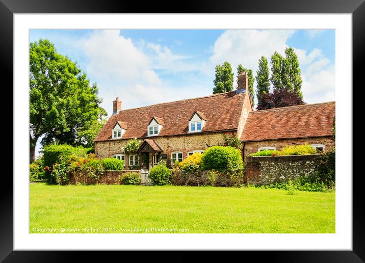 Typical village house, Buckinghamshire, England Framed Mounted Print by Kevin Hellon