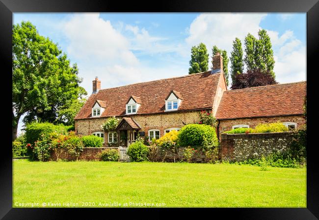Typical village house, Buckinghamshire, England Framed Print by Kevin Hellon