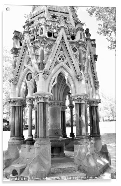 Buxton Memorial Fountain, a memorial and drinking  Acrylic by M. J. Photography